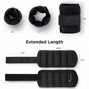 Adjustable Iron Sand Ankle <b>Weights</b> Pair SBR <b>Training</b> Pads for Running Dancing Pilates Fitness - Product Image 4