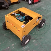 Cortadora de Césped a Gasolina con Control Remoto y Ruedas de 550 mm, Cortadora de Césped RC con Cuerpo Compacto y Opción de Motor EU5 EPA