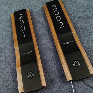 madera <span class=keywords><strong>vintage</strong></span> de acrílico de la puerta del hotel led número de habitación signos para vivir en la sala de conferencias - Product Image 3