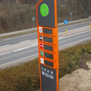 Tótem Publicitario Exterior <span class=keywords><strong>para</strong></span> Gasolinera, Pilar de ACP con Mensaje de Precios de Gasolina, Letrero Digital de Precios - Product Image 4