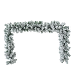 พวงมาลัยพีวีซีสำหรับหน้าต่างประตูด้านหน้าพวงมาลัยตกแต่งคริสต์มาสทำจากหิมะเทียม - Product Image 3