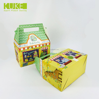 Boîtes cadeaux de noël imprimées personnalisées, boîte en papier kraft de sucre avec poignée