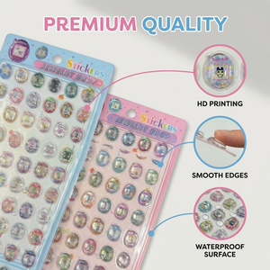 Pegatina en Relieve de Epoxi con Cristal Sólido Estilo 3D, Dibujos Animados Infantiles, Lindos <span class=keywords><strong>Tamagotchi</strong></span>, Conejo, Oso, Perro Shiba Inu - Product Image 2