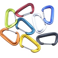 Mousqueton en aluminium marin 7075 12KN pour escalade en extérieur, camping, porte-clés, crochet à ressort 48x80mm, accessoires pour bateaux et yachts