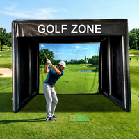 Utilisation populaire pour le simulateur de golf gonflable de club, dôme, tente cube, cage de frappe gonflable pour simulateur de golf