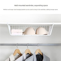 Panier multifonctionnel en fer à suspendre sous l'armoire, séparateur de placard de cuisine, support de rangement pour armoire, organisateur domestique mobile