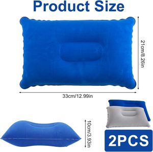 หมอนเป่าลมสี่เหลี่ยมแบบปรับได้ น้ำหนักเบา 80 กรัม ผลิตจาก PVC เหมาะสำหรับการเดินทางกลางแจ้ง แคมป์ปิ้ง ใช้บนเครื่องบิน พกพาสะดวก ใช้สำหรับนอน พักผ่อน รองรับหลังและเอว - Product Image 2