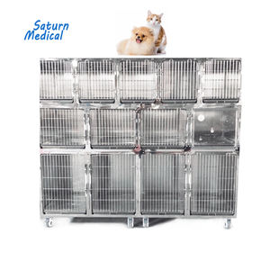 Fabrication personnalisée 304 acier inoxydable animal chien chat clinique vétérinaire hôpital <span class=keywords><strong>cage</strong></span> d'hospitalisation pour animaux de compagnie chenil à vendre - Product Image 1
