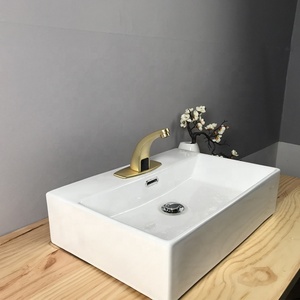 Uxury-grifo automático <span class=keywords><strong>con</strong></span> <span class=keywords><strong>sensor</strong></span> <span class=keywords><strong>de</strong></span> <span class=keywords><strong>movimiento</strong></span>, grifería <span class=keywords><strong>de</strong></span> oro cepillado <span class=keywords><strong>con</strong></span> manos libres <span class=keywords><strong>de</strong></span> un solo orificio - Product Image 4