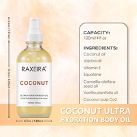 Huile de noix de coco pour le corps Huile de jojoba naturelle biologique Huile de massage hydratante non grasse hydratante pour le corps Spray d'huile