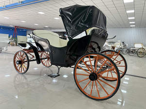 Voiture électrique silencieuse de tourisme, charrette rétro à chevaux pour la visite des paysages urbains - Product Image 4