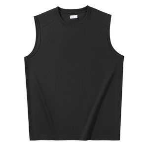 Camiseta sin Mangas Deportiva Personalizable de Algodón Premium de 220g para Hombre, Color Sólido, Holgada, de Secado Rápido, para Uso Interior - Product Image 6