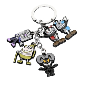 Llavero de Metal Esmaltado con Figura de Dibujos Animados de <span class=keywords><strong>Cuphead</strong></span>, Joyería para Estudiantes, Regalos, Accesorio para Bolsos - Product Image 1