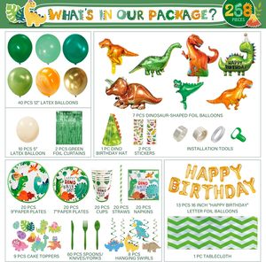 <strong>Dinosaur</strong> <strong>Birthday</strong> <strong>Party</strong> Decorations Set for Boys Kids <strong>Party</strong> Supplies Balloons Banner Tableware Bulk Wholesale - Product Image 3