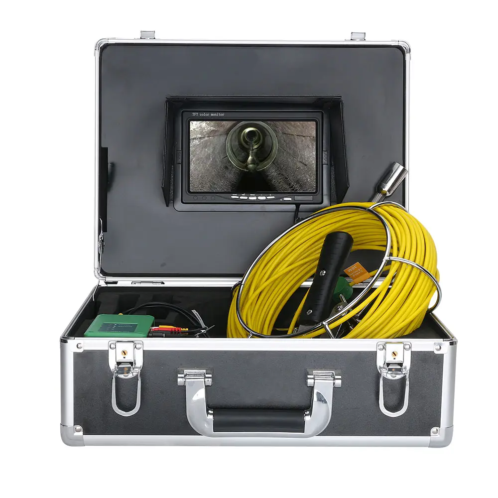Камера видеонаблюдения, промышленный эндоскоп с цветным TFT дисплеем 7 дюймов, водонепроницаемость 30 м, 17 мм, трубопровод, для осмотра