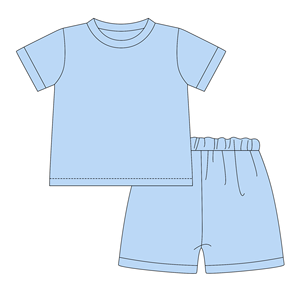 Completi Estivi <span class=keywords><strong>per</strong></span> Bambine con Orlo a Festoni, Maglietta con Maniche a Volant e Pantaloncini Coordinati, Outfit in Cotone Tinta Unita <span class=keywords><strong>per</strong></span> Bambini e Bambine - Product Image 6