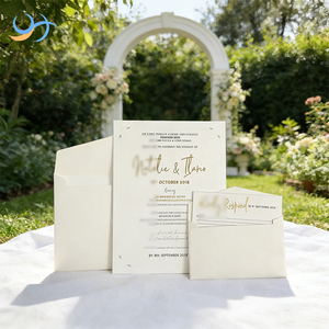 Invitations de poche personnalisées de luxe avec dorure à chaud et cartes RSVP |   Enveloppes personnalisées blanches pour invitations de <span class=keywords><strong>mariage</strong></span> pour événements nuptiaux - Product Image 5