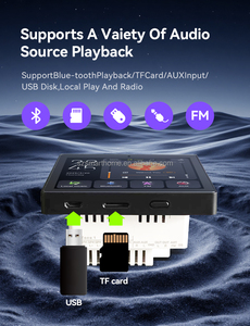 Модуль умного выключателя Huaxuyun 4x25W с ОС Android, IPS-дисплеем и сенсорным управлением, 2-зонный фоновый музыкальный проигрыватель - Product Image 4