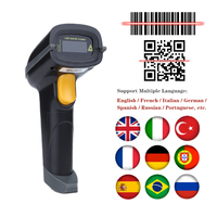 Scanner de codes-barres et de codes QR sans fil avec station de charge-Scanner de mise au point automatique 2.4GHz pour la vente au détail