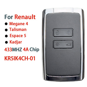 Llave Inteligente para Coche con Tarjeta Remota Kr5Ik4Ch-01 para <span class=keywords><strong>Renault</strong></span> Megane 4 Espace 5 <span class=keywords><strong>Kadjar</strong></span> Talisman 2016 + Chip 4A 433Mhz 285977147R - Product Image 2