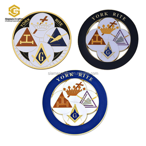 Kim Loại Tùy Chỉnh 32rd 33rd Độ Hai Đầu Đại Bàng Cổ Đại Được Chấp Nhận Scotland Rite Vòng Đen Masonic Auto Biểu Tượng - Product Image 5