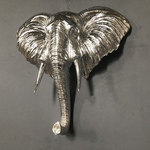 Escultura de Pared con Cabeza de Elefante de Resina Nórdica, Venta Caliente 2022, Estatua de León de Fibra de Vidrio para Decoración del Hogar - Product Image 3
