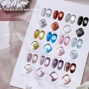 Vente flash XEIJAYI Kit <span class=keywords><strong>de</strong></span> vernis à ongles gel effet œil <span class=keywords><strong>de</strong></span> chat cristal 10 ml, collection complète, effet pierre scintillante - Product Image 2