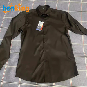 Ehanking camicia da uomo in tinta unita Anti rughe da uomo Casual a manica lunga elasticizzata Slim Fit camicetta - Product Image 5