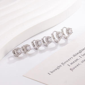 mossanite earrings <b>men</b> aretes artesanal luxury jewelry gift sets stainless steel rose gold plated necklace earrings <b>bracelet</b> - Product Image 1