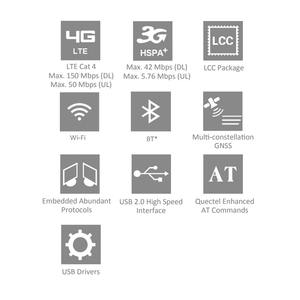 Módulo Quectel Serie LCC LTE Compatible con Pin-a-Pin TCP/IP Integrado, Compatible con Linux, Android, <span class=keywords><strong>Windows</strong></span>, MQTT, 1/EC21, 1/2/1/2 - Product Image 4