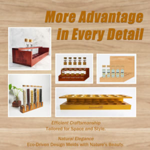 6 12 웰스 10ml 25ml <span class=keywords><strong>50ml</strong></span> 100ml 테스트 튜브 랙 나무 새겨진 로고 - Product Image 6