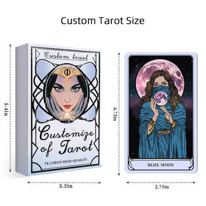 Tarocchi personalizzati per adulti a predic argento/oro bordi dorati OEM prezzo di fabbrica carta da stampa tarocchi 78 carte mazzo con guida - Product Image 5