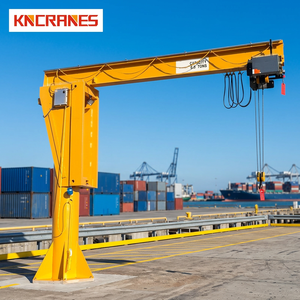 Grues à flèche industrielles de 1, 2 et 3 tonnes à vendre – Grue à bras oscillant sur colonne fixe avec palan électrique - Product Image 1