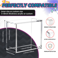 Boîte de protection transparente en acrylique avec couvercle magnétique robuste PKMN pour ETB, protection UV, anti-poussière, pour booster box