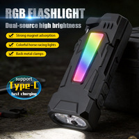 NIACONN NIA-S038 Porte-clés ABS Lampe Torche EDC Rechargeable USB Lumière LED Rouge/Violette/Blanche 10W Dimmable Garantie 1 An 2-5H Voiture Hôtel