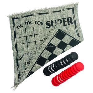 3 trong 1 khổng lồ ngoài trời Tic Tac Toe <span class=keywords><strong>Checkers</strong></span> trò chơi thiết lập 71*71cm xách tay mat với miếng nhựa lớn dễ dàng mang theo cho bãi cỏ/sân sau vui vẻ - Product Image 3