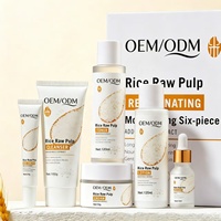 Kit de Soins Visage Naturels Hydratants et Éclaircissants en Gros sous Marque Blanche : Crème, Sérum, Masque et Tonique à la Purée de Riz