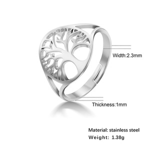 Gioiello spirituale minimalista in acciaio inox <span class=keywords><strong>taglio</strong></span> <span class=keywords><strong>Laser</strong></span> arcangelo anello Metatron - Product Image 3
