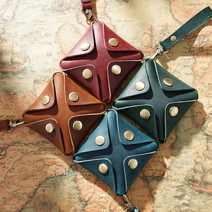 New Creative Women's Men's <b>Cute</b> Small Coin Purse Coin Bag Korean Mini Genuine Leather Buckle Personalized Cowhide <b>Wallet</b> - Product Image 2
