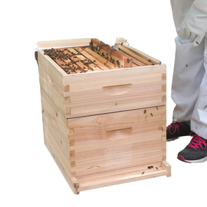 Nuevo Kit de Colmena Langstroth Menger Bee de 2 Niveles y 10 Cuadros, de Madera de Abeto, con 1 Año de Garantía, Sin Montar, 14 kg - Product Image 1