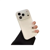 Coque de protection de luxe antichoc pour iPhone 17 Pro avec strass et paillettes, couleur bonbon givrée