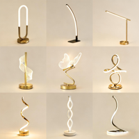 Lampe de table LED moderne en forme d'infini, lumière décorative de chevet pour chambre à coucher, salon, bureau
