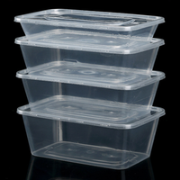 Boîte Alimentaire en Plastique Transparente Personnalisable Très Vendue avec Couvercles, Contenant Jetable à Emporter pour Sandwichs, Pizzas, Salades