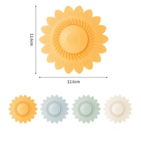 Couvre-drain de sol de cuisine en silicone en forme de tournesol, personnalisé, pratique, anti-odeur et anti-insectes, pour ustensiles de salle de bain - Vente en gros - Product Image 5