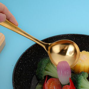 304 Stainless Large Soup Spoon, Thickened Deep Round Head, Buffet & Porridge Use - Product Image 4