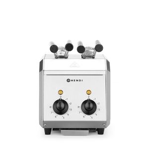 Máquina para Hacer Waffles HENDI 230V/1200W para Sándwiches, Apagado Automático de Seguridad, Revestimiento Antiadherente, 2 Unidades por Lote, Acero Inoxidable Duradero - Product Image 1