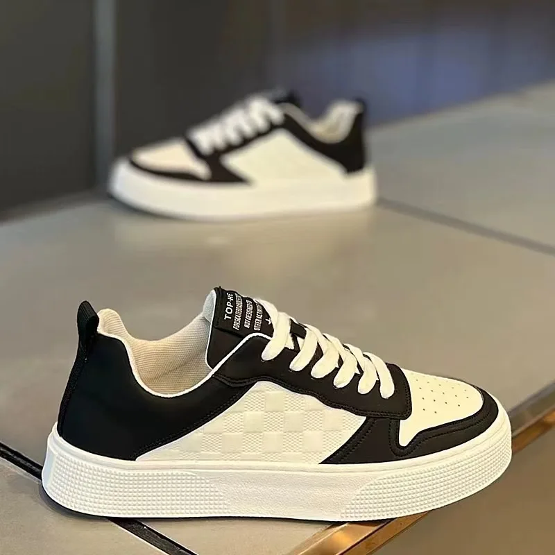 2025 New Fashion Casual White Leather Shoes Men's Wholesale