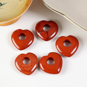 Lỗ Lớn Trái Tim 30Mm Ngọc Tự Nhiên 9Mm Màu Đỏ Hợp Thời Trang Chiết Giang Quyến Rũ Mặt Dây Chuyền - Product Image 6