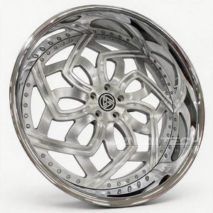 Rines XINLAI de Malla Forjada de Calidad, 20 21 22 Pulgadas, 5x114.3, Diseño de Radios Flotantes en Plata Pulida para Lexus LS GS Luxury - Product Image 4