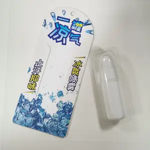Embalagem plástica transparente do cartão da bolha do pvc da deslização do logotipo personalizado para a garrafa cosmética embalagem do cartão da bolha